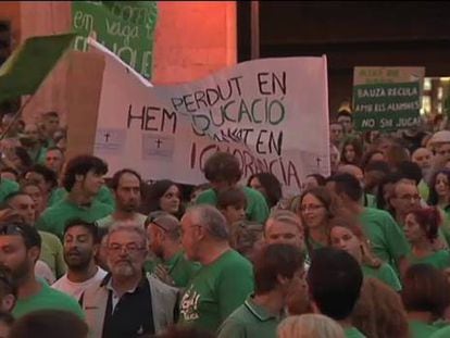 Marchas masivas en Baleares contra la política educativa del PP