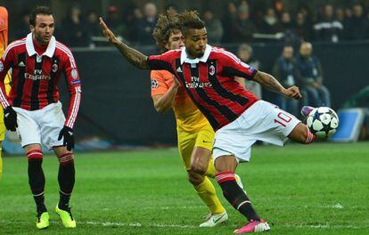 Boateng marca el primer tanto del Milan.