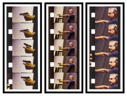 'Tres tiros', fotografía tomada por Andrés Denegri del artista Óscar Bony.