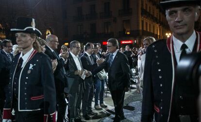 El president Mas, en un acte institucional de la Diada a Barcelona.