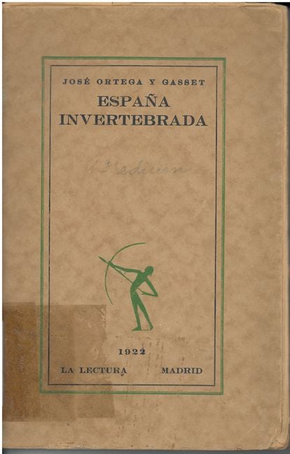 Cubierta de la primera edición de 'España invertebrada', de 1922.