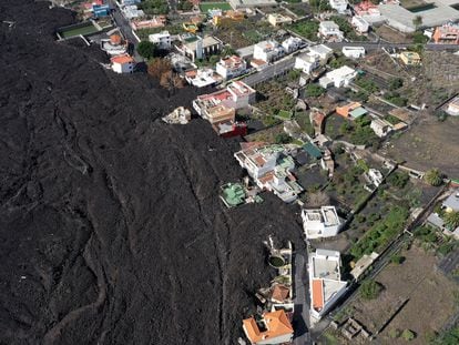 Vista aérea del barrio de La Laguna tomada por un dron el 29 de noviembre.