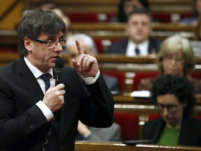 Carles Puigdemont al Parlament.