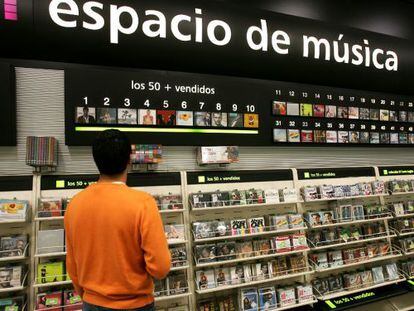 Tienda de discos en Madrid.