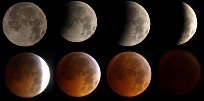Secuencia del eclipse lunar del 21 de diciembre de 2010.