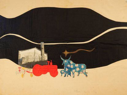 Ilustración de Lina Bo Bardi para la exposición 'Agricultura paulista' (1951).