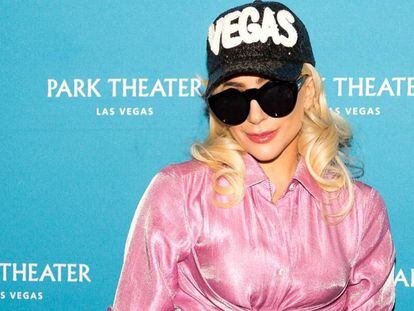 Lady Gaga tras firmar su contrato para actuar en Las Vegas.