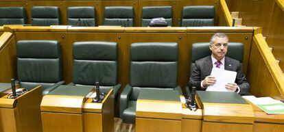 El lehendakari, I&ntilde;igo Urkullu, en el Parlamento Vasco.