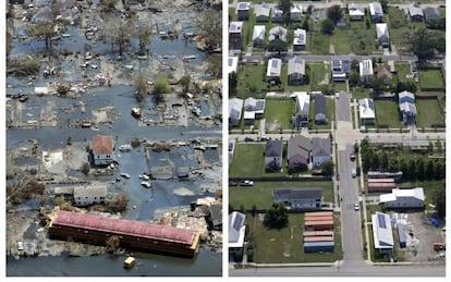 El distrito 9, en septiembre de 2005 y julio de 2015.
