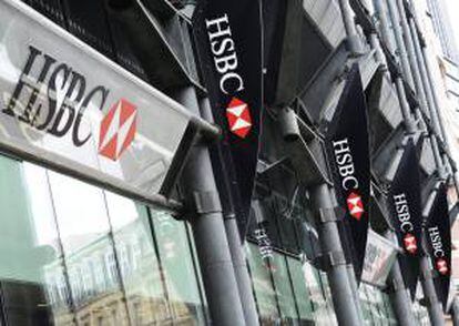 Fachada de una sede del banco HSBC en Londres (Reino Unido). EFE/Archivo