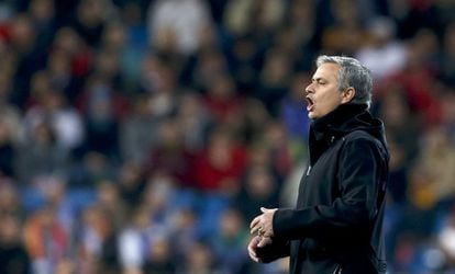 Mourinho, durante el partido.