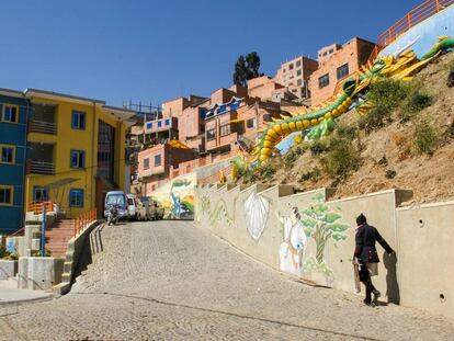 Barrio en La Paz, Bolivia