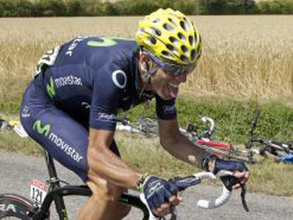 Alejandro Valverde, del Movistar Team, en el pasado Tour de Francia.