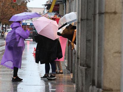 Una calle de Madrid, este jueves.