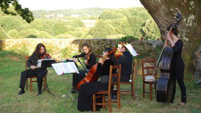 Un grupo de c&aacute;mara durante uno de los conciertos de Festiulloa.