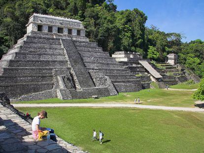 El Templo de las Inscripciones del yacimiento maya de Palenque, en Chiapas (México).