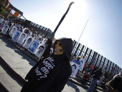 Una protesta, en el Ayuntamiento de Chilpancingo. 