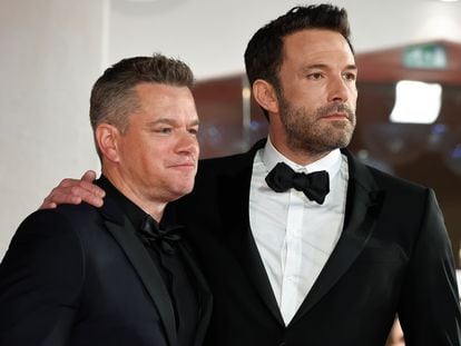 Los actores Matt Damon y Ben Affleck en el Festival de Venecia en 2021, cuando presentaron su trabajo 'El último duelo'.