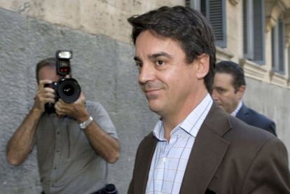 Javier Rodrigo de Santos a la entrada de la Audiencia de Baleares, donde fue juzgado en 2019.