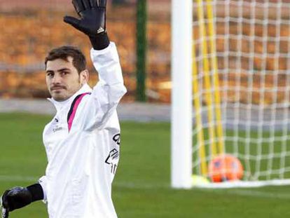 Casillas, en un entrenamiento del Madrid. / EFE VÏdeo: ATLAS