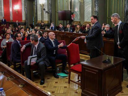 Imagen de los acusados en la sala del Supremo.