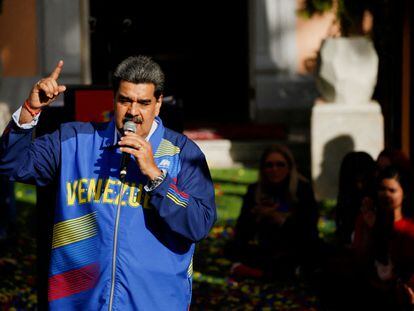 Nicolás Maduro, presidente de Venezuela, durante un mítin el 12 de febrero de 2023 en Caracas.