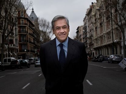 Sebastián Piñera, en Madrid (España), el 28 de marzo de 2016.