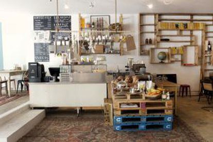 La cafetería de Hutspot, un multiespacio abierto hace menos de un año.
