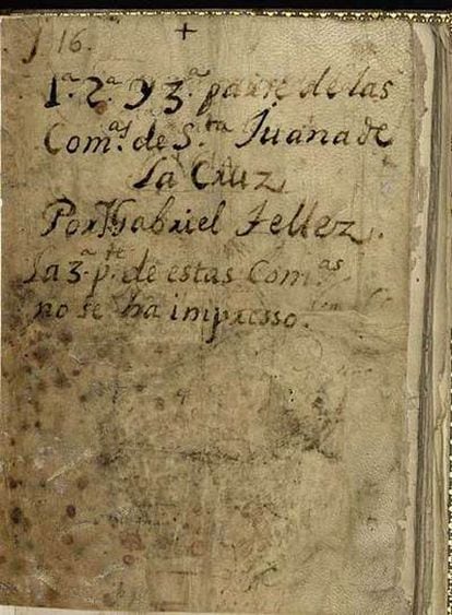 Manuscrito de 'La Santa Juana', obra de Tirso de Molina datada entre 1610 y 1614