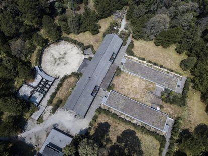 Vista aérea del rancho de Javier Duarte año y medio después de su confiscación por la Fiscalía