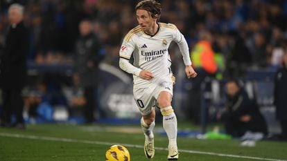 Luka Modric, en el partido contra el Getafe del jueves en el Coliseum.