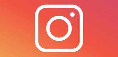 Logo de Instagram con fondo rojo