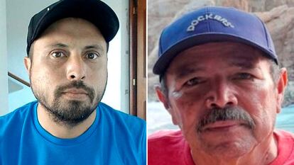 El activista Ricardo Lagunes y el líder comunitario Antonio Díaz.