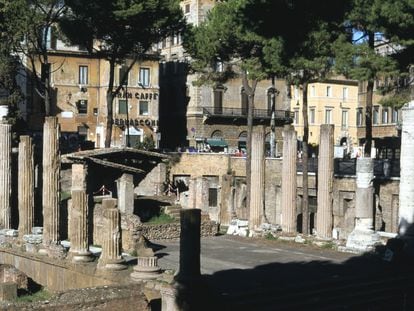 El yacimiento arqueológico de Largo Argentina, en Roma, donde se produjo el asesinato de Julio César.