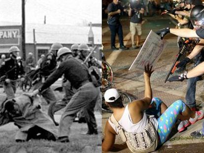 Represión policial en Selma, en 1965, y Ferguson, en 2014.