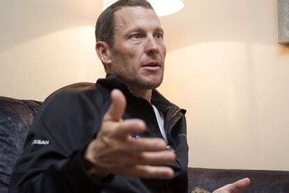 Lance Armstrong, durante la entrevista.