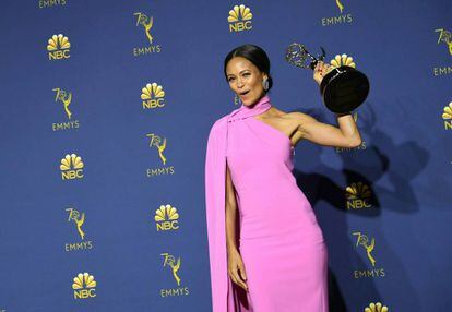 Thandie Newton, mejor actriz de reparto en drama por 'Westworld'.