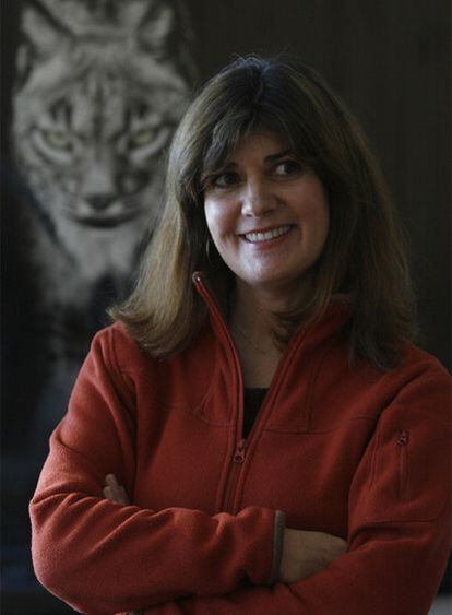 Astrid Vargas, en el centro de cría en cautividad del lince.