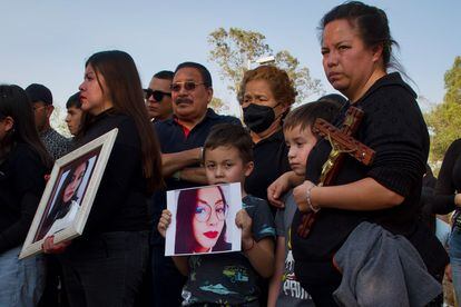 Protesta por el feminicidio de Mónica Citlalli, en el Estado de México.