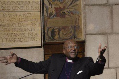Desmond Tutu, en l&#039;entrega al juny del Premi Internacional de Catalunya
