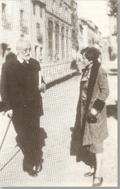 Encuentro entre Miguel de Unamuno y Anita Brenner, alrededor de 1933.