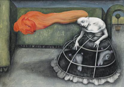 La ilustradora valencia Ana Juan (1961) muestra en el Museo ABC sus dibujos en la exposición 'Dibujando al otro lado', que permite disfrutar de su obra de una forma diferente, a través de tabletas y gafas de realidad virtual. En la imagen, ilustración para 'Otra vuelta de tuerca' (2013), novela de Henry James.