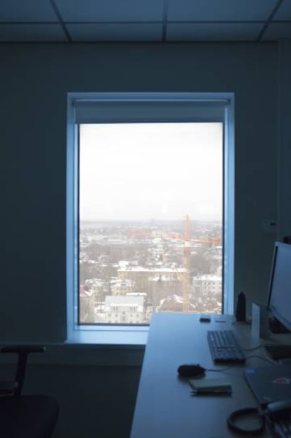 Vistas de Tallin, capital estonia, desde las dependencias del Ministerio de Economía y Comunicaciones.