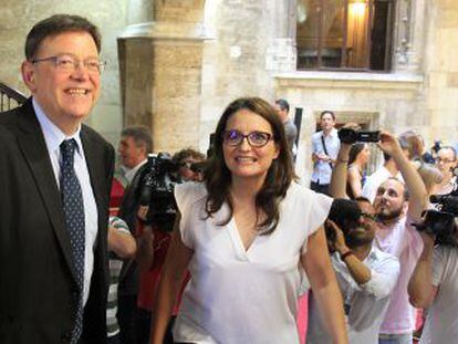 El presidente de la Generalitat, Ximo Puig, y la vicepresidenta, Mònica Oltra.