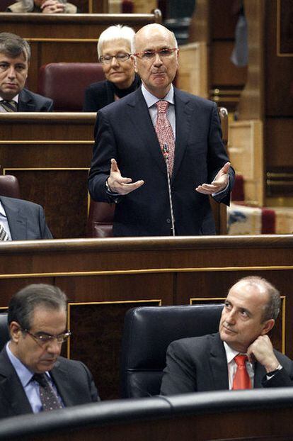 Duran Lleida interviene desde su escaño en el Congreso.