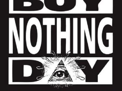 Póster publicitario del Buy Nothing Day.