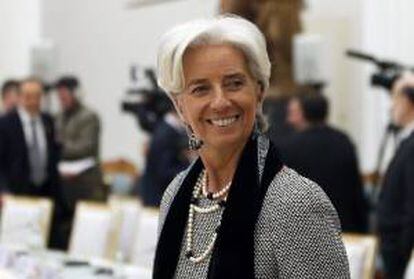 La directora gerente del FMI, Christine Lagarde. El FMI destacó en su segundo informe sobre el sector financiero español que la reestructuración de los bancos con problemas de capitalización está en "un estado avanzado". EFE/Archivo