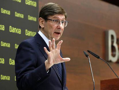José Ignacio Goirigolzarri, en la presentación de los resultados de Bankia.