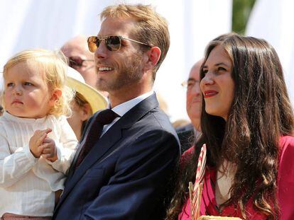 Tatiana Santo Domingo, con Andrea Casiraghi y su hijo Sasha.