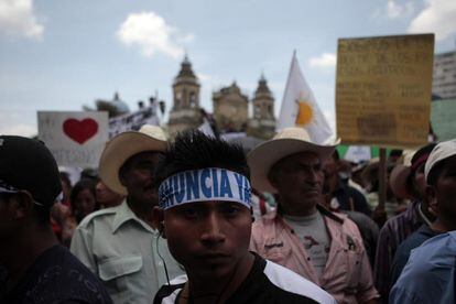 Marcha campesina en Guatemala, este martes